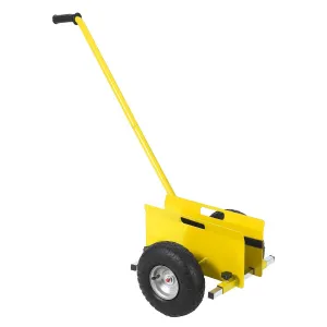 Panel Dolly Heavy Duty Drywall Cart with 660 lbs Capacity, 10" Rubber Wheels, Steel Frame, Adjustable Clamp, Extended Handle for Construction Sites
