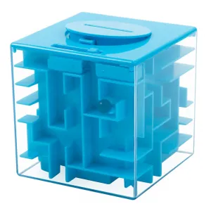 Money Maze Puzzle Box for Kids and Adults, Perfect Money Holder Maze Puzzle Gift Box (Blue)