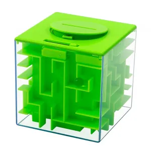 Money Maze Puzzle Box for Kids and Adults, Perfect Money Holder Maze Puzzle Gift Box (Green)