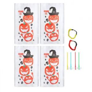 Halloween Outdoor Fun Games Set - Includes Potato Sack Race Bags, Eyeball and Spoon Race Games, Party Favor Supplies and Classroom Activities