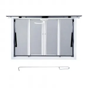 Concession Window 60"W x 36"H, Aluminum Alloy Food Truck Window, Concession Stand Window, Concession Awning Door Up to 85° Serving Window for Food Truck