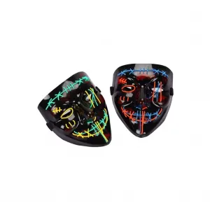 Light Up Scary Mask with Multiple Lighting Modes for Halloween Cosplay Costume