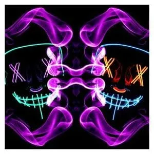 Halloween LED Mask with 3 Lighting Modes for Cosplay Costume - 2 Pack