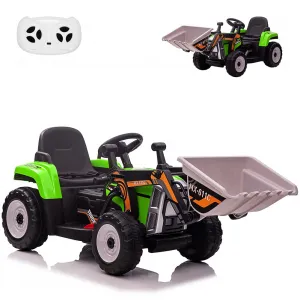 12V Kids Ride on Excavator Car + Remote Control + 2+1 Gear Shift + EVA Tires + Music + Bluetooth + ASTM Certified + Indoor/Outdoor Play