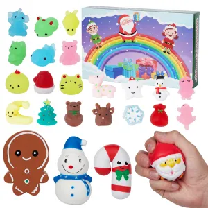 Advent Calendar 2022 Christmas Countdown Calendar for Kids 24pcs Mochi Squishy Toy Giant Squeeze Toys for Kids Christmas Advent Calendar for Girls, Boys Advent Calendar, Christmas Party Favor