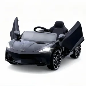 Ride - P Series: 12V Kids Ride on Car, Licensed Mclaren Battery Powered Electric Car with Remote Control, 3 Speeds, Bluetooth Music, Horn, LED Lights, 4-Wheel Ride on Toys - Black