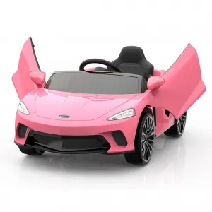 Ride - P Series: 12V Kids Ride on Car, Licensed Mclaren Battery Powered Electric Car with Remote Control, 3 Speeds, Bluetooth Music, Horn, LED Lights, 4-Wheel Ride on Toys - Pink