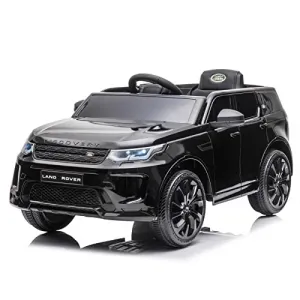 Ride - P Series: 12V Land Rover mini Kids Ride-On Car: Remote Control, LED Lights, Bluetooth, Music, Radio, Battery Powered, for Ages 3-8 - Black