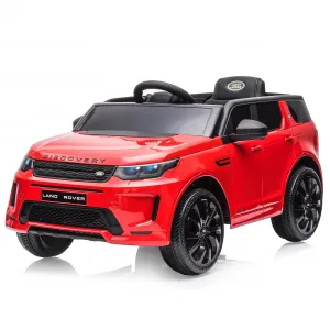 Ride - P Series: 12V Land Rover mini Kids Ride-On Car: Remote Control, LED Lights, Bluetooth, Music, Radio, Battery Powered, for Ages 3-8 - Red