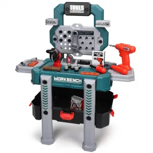Kit de banco de trabajo para niños, banco de herramientas para niños, caja de herramientas de juguete para niños de 3, 4, 5, 6, 8, 90 unidades