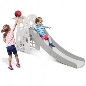 3-in-1 Toddler Slide with Extra Long Slope - Safe Material for Indoor & Outdoor Play