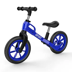 Upgraded Balance Bike for 2 3 4 5 Year Old Kids Boys Girls 12-Inch Wheels Training Bike No Pedal Adjustable Seat & Handlebar Height (New Blue)