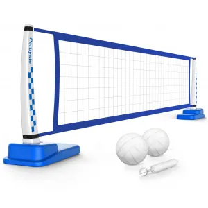 Pool Volleyball Set for Inground Pools, Volleyball Net for Pool with 2 Water Volleyballs and 1 Pump, Swimming Pool Games for Adults and Teens, Family Splash Party Fun