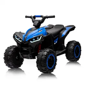 Ride - P Series: 12V Kids Quad ATV 4 Wheeler with Music, LED Lights for Boys & Girls - Blue