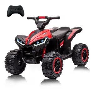 Ride - P Series: 12V Kids Quad ATV 4 Wheeler with Music, LED Lights for Boys & Girls - Red