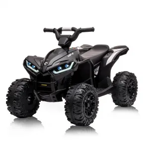 Ride - P Series: 12V Kids Quad ATV 4 Wheeler, Music, LED Lights, Battery Powered Ride On Toy for Boys Girls, Outdoor Adventure Vehicle Black