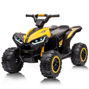 Ride - P Series: 12V Kids Quad ATV 4 Wheeler with Music, LED Lights for Boys & Girls - Yellow