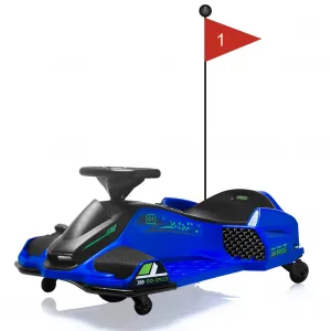 Ride - G Series: 24V Drift Go-Kart for Kids: Quality Metal, 7.5mph, LED, Music, for 8-12 Years Old - Blue