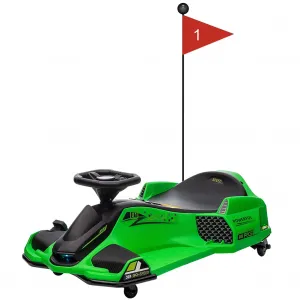 Ride - G Series: 24V Kids Ride-On Drift Car: Electric Drifting Go-Kart, for Ages 8-12 - Green