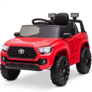 Ride - P Series: 12V Toyota Tacoma Kids Car, Spring Suspension, with LED Light - Red