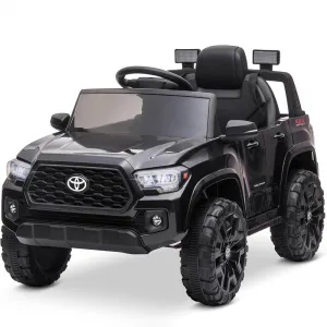 Ride - P Series: 12V Toyota Tacoma Kids Car, Spring Suspension, with LED Light - Black