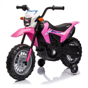 Ride - P Series: Kids Electric Ride on Motorcycle, Licensed Honda Battery Powered Motorbike Toy, with Training Wheels, Rechargeable Battery, Headlight, Engine Sounds, for Children Girls Boys - Pink