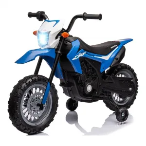 Ride - P Series: Kids Electric Ride on Motorcycle, Licensed Honda Battery Powered Motorbike Toy, with Training Wheels, Rechargeable Battery, Headlight, Engine Sounds, for Children Girls Boys - Blue