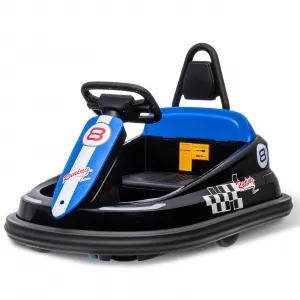 Ride - B Series: 6V Electric Ride-On with 360° Spin, 2 Speeds, Lights, Music, Horn, PP+Metal, Safety Belts, Anti-Collision Strip, Black for Kids 3-6