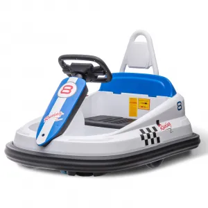 Ride - B Series: 6V Electric Ride On Toys for Kids 1.5-6 Years Old, Steering Wheel, 360 Degree Spin, 2-Speeds, Lights, Music & Horn, Safety Belts, Best for Birthday - White