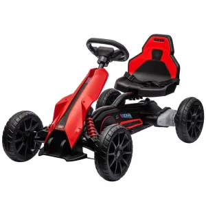 Ride - P Series: 12V Electric Go Kart for Kids,7Ah Battery Powered Car for Toddlers, Adjustable Seat, High/Low Variable Speeds,EVA Wheels, for 3-6 Years - Red