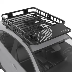 46" x 36" Universal Roof Rack Carrier Basket, 200 LBS Capacity Rooftop Cargo Rack, Car Top Luggage Holder Basket Heavy Duty for SUVs, Trucks, Vehicles