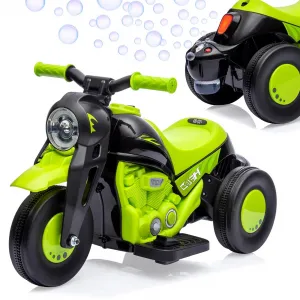 Ride - P Series: 6V Battery-Powered Electric Motorcycle with 1.9 Mph Speed, Led Headlights, Music, Pedal, Forward/Reverse, 3 Wheels | Motorbike Toy Gift for Toddlers 3 and Up - Green