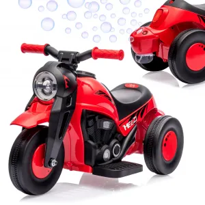 Ride - P Series: 6V Battery-Powered Electric Motorcycle with 1.9 Mph Speed, Led Headlights, Music, Pedal, Forward/Reverse, 3 Wheels | Motorbike Toy Gift for Toddlers 3 and Up - Red
