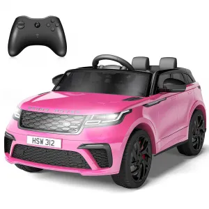 Ride - P Series: 3-8, 12V Licensed Land Rover Ride Electric Car for Kids with Parent Remote Control, MP3 Player, Rocking, Pull Rod - Pink