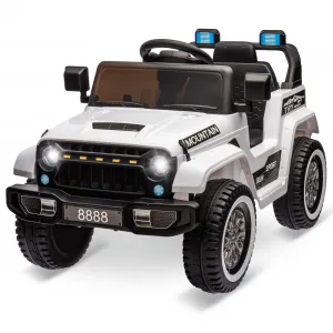 Ride - P Series: 12V Kids Ride-On Truck For Age 3+, Remote Control, LED, Music, 3 Speeds - White