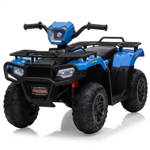 Ride - P Series: 12V Ride on ATV for Kids, Electric Vehicle for Toddlers,High/Low 2.2mph Safety Speed for Child, Forward/Backward,LED Light, Music,USB for Boys Girls Gift- Blue