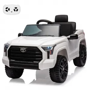 Ride - P Series: 12V Ride on Car For Kids Age 3+ , Licensed Toyota, with Remote Control, MP3, LED Lights, Suspension System, Double Doors, Safety Belt, Ride On Toys for Boys Girls - White