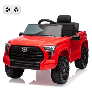 Ride - P Series: 12V Ride on Car For Kids Age 3+ , Licensed Toyota, with Remote Control, MP3, LED Lights, Suspension System, Double Doors, Safety Belt, Ride On Toys for Boys Girls - Red