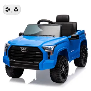 Ride - P Series: 12V Ride on Car For Kids Age 3+ , Licensed Toyota, with Remote Control, MP3, LED Lights, Suspension System, Double Doors, Safety Belt, Ride On Toys for Boys Girls - Blue