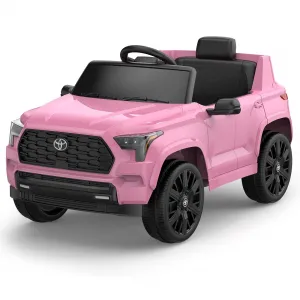 12V Licensed Toyota Ride-On Truck: Remote Control, Spring Suspension, LED Lights, Bluetooth, 3 Speeds
