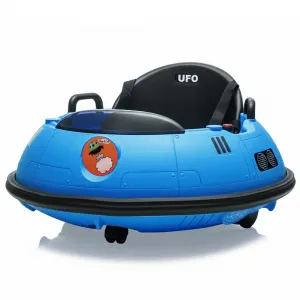 Ride B Series 12V Electric Ride on Bumper Car for Toddlers, Kids Bumper Car with Remote Control, LED Lights & 360 Degree Spin, Indoor and Outdoor for 18+ Months Kids - Blue