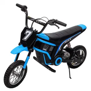 Ride - T Series: 24V-10A 350W Ride On Electric Dirt Bike For Kids Ages 13+, 14.29MPH, 3-Speed - Blue-7