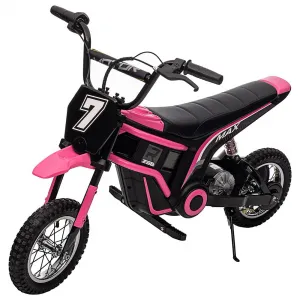 Ride - T Series: 24V-10A 350W Ride On Electric Dirt Bike For Kids Ages 13+, 14.29MPH, 3-Speed - Pink-7
