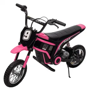 Ride - T Series: 24V-10A 350W Ride On Electric Dirt Bike For Kids Ages 13+, 14.29MPH, 3-Speed - Pink-9