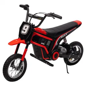 Ride - T Series: 24V-10A 350W Ride On Electric Dirt Bike For Kids Ages 13+, 14.29MPH, 3-Speed - Red-9