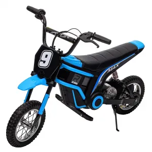 Ride - T Series: 24V-10A 350W Ride On Electric Dirt Bike For Kids Ages 13+, 14.29MPH, 3-Speed - Blue-9
