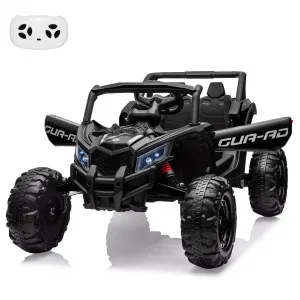 Ride - P Series: 24V Ride-On UTV: Remote Control, 200W Motor, Spring Suspension, Music, LED Lights, for Boys & Girls - Black