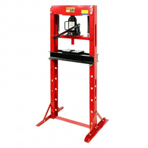 6 Ton Hydraulic Press, Adjustable Height H-Frame Garage Shop Benchtop Press with Press Plates, Easy to Operate, Heavy-Duty Hydraulic Shop Floor Press for Gears and Bearings, Red