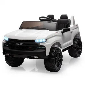 Ride - P Series: 24V 2-Seater Ride On Car For Kids For 3 - 8 years, Licensed Chevrolet Silverado - White