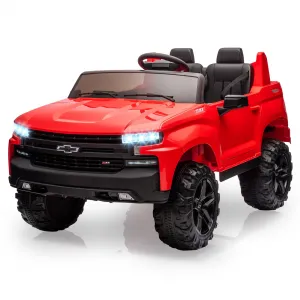 Ride - P Series: 24V 2-Seater Ride On Car For Kids For 3 - 8 years, Licensed Chevrolet Silverado - Red